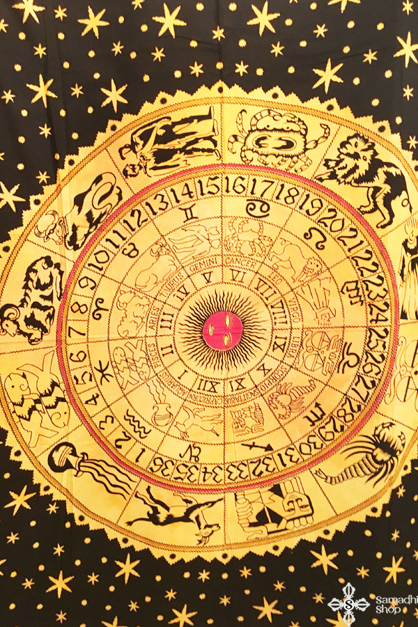 Zodiákus mintás ágytakaró