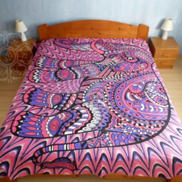 Dupla méretű indiai pamut ágytakaró/ faliszőnyeg