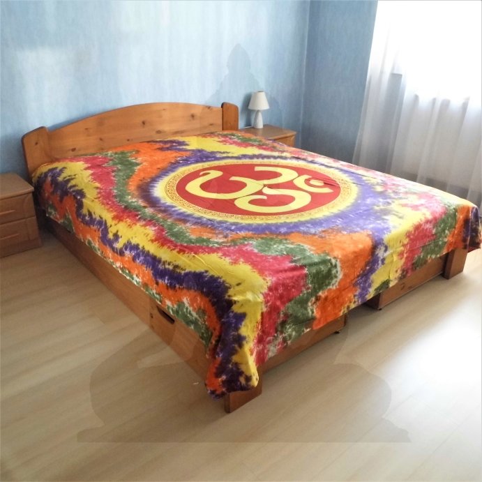 Dupla méretű OM szimbólumos pamut ágytakaró/faliszőnyeg - Image 2