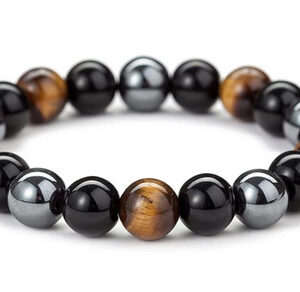 Hematit tigrisszem ónix karkötő