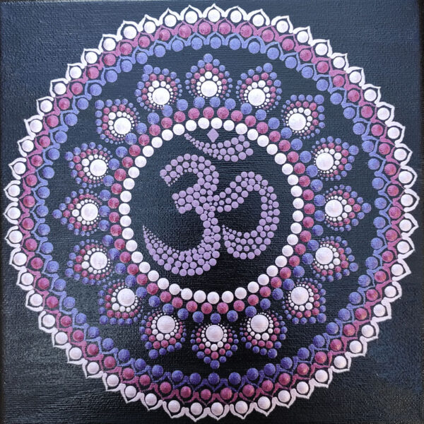 KORONACSAKRA Csakra mandala festmény 20x20 cm
