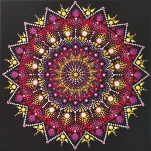 Csillag titkok mandalája festmény 30x30 cm