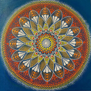 Nap Mandala festmény 30x30 cm