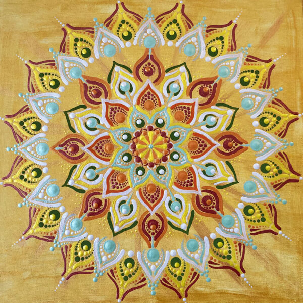 Nap Mandala festmény 30x30 cm