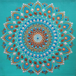 Torokcsakra Mandala festmény 30x30 cm
