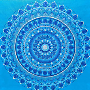 Kitartás Mandala festmény HATALMAS 80x80 cm