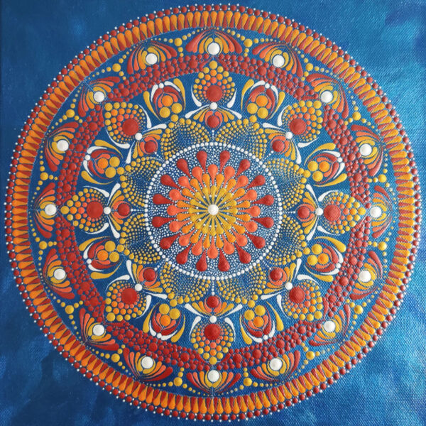 Belső Egyensúly Mandala festmény 30x30 cm