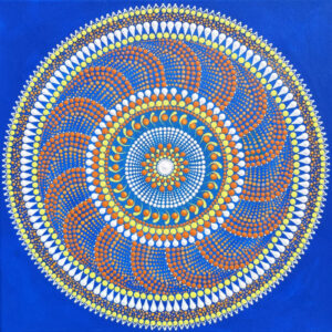 Hála Mandala festmény 30x30 cm