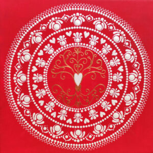 Édesanya Mandala festmény 30x30 cm