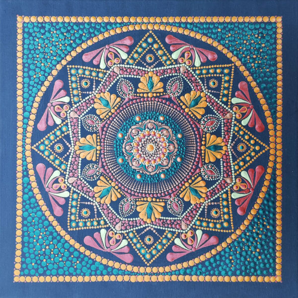 Kitartás Mandala festmény 40x40 cm