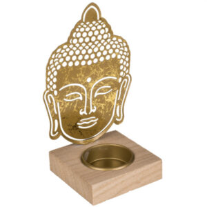 Mécsestartó Buddha fej hátlappal