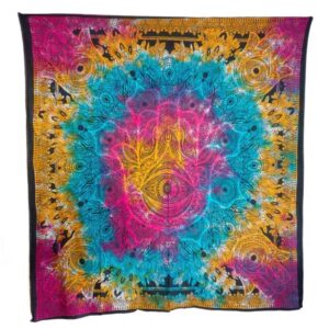 Dupla méretű Hamsa keze mandala pamut ágytakaró faliszőnyeg