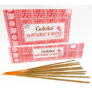 Goloka Nature's Rose rózsa illatú indiai prémium füstölő