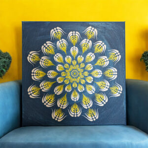 Avatar-Lélek Kapcsolat Kézműves Mandala Festmény 30x30 cm