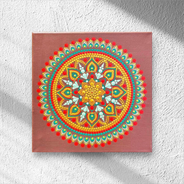 Tükörmozaikos Kézműves Mandala Festmény 30x30 cm