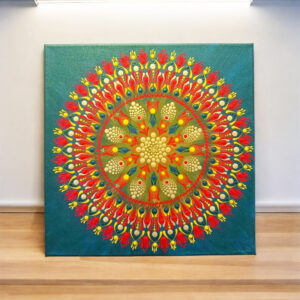 Kézműves Mandala Festmény 33x33 cm