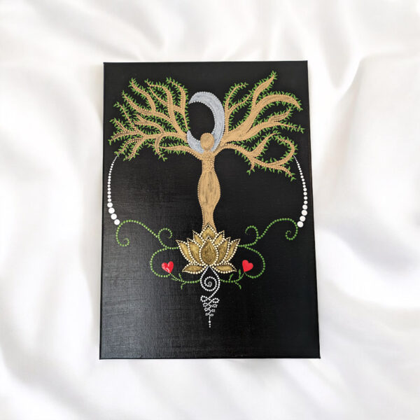 Termékenység Kézműves Mandala Festmény 33x46 cm