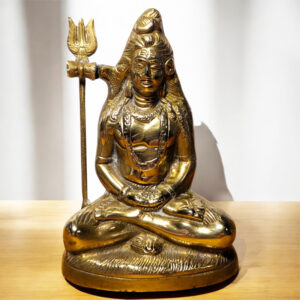 Shiva sárgaréz szobor trishul szimbólummal