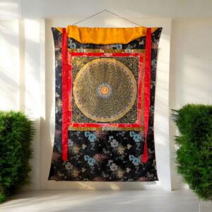 Hatalmas buddhista mantra thangka