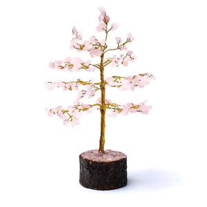 Rózsakvarc Szerencsefa/Életfa Féldrágakő ásványfa 18 cm magas