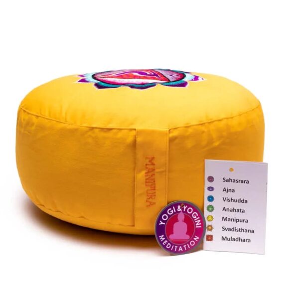 Hímzett Köldökcsakra Szimbólumos Meditációs Párna Jóga Párna