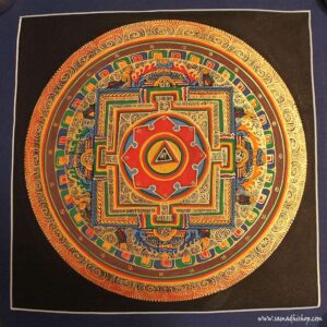 Kézzel festett nepáli buddhista mandala festmény