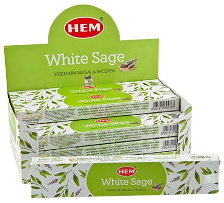 HEM White Sage Fehár Zsálya indiai prémium füstölő