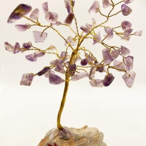 Ametiszt Szerencsefa/Életfa Féldrágakő ásványfa 80 köves