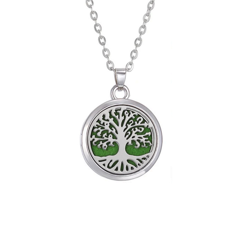 Aromaterápiás nyaklánc Életfa mintával illatpárnával