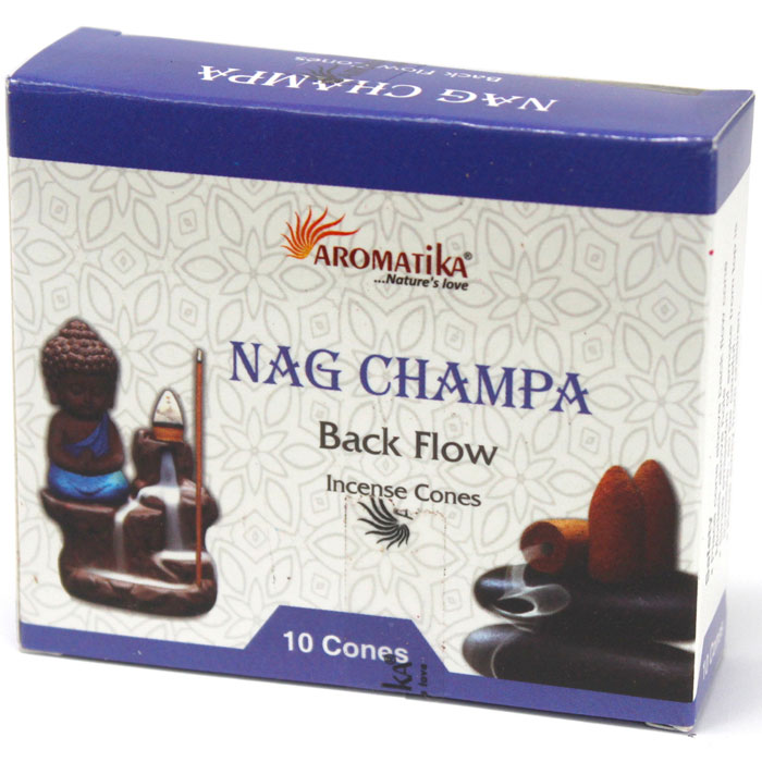 Aromatika NAG CHAMPA természetes lefelé folyó füstölőkúp (folyékony füst)
