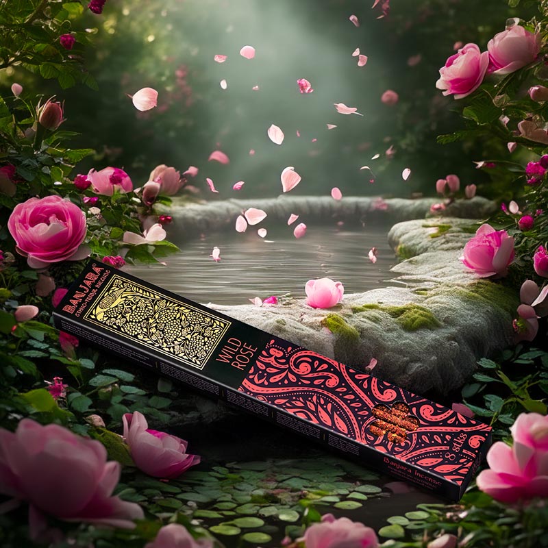 Banjara extra hosszú Vadrózsa természetes prémium füstölő