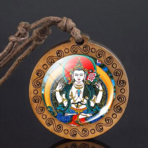 Csenrézi Buddha nyaklánc állítható szíjjal
