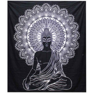 Dupla méretű Buddha mandala pamut ágytakaró faliszőnyeg