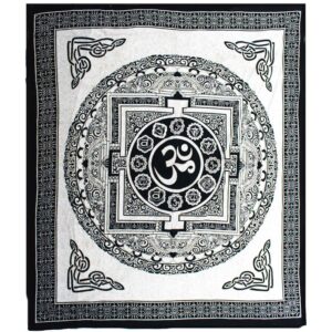 Om Mandala pamut ágytakaró faliszőnyeg