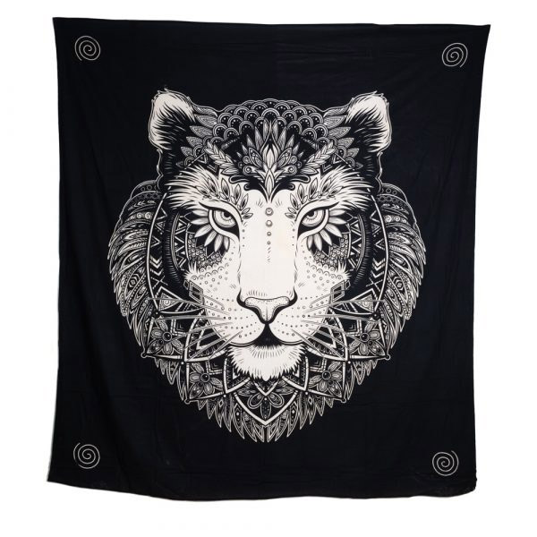 Dupla méretű oroszlán mintás pamut ágytakaró