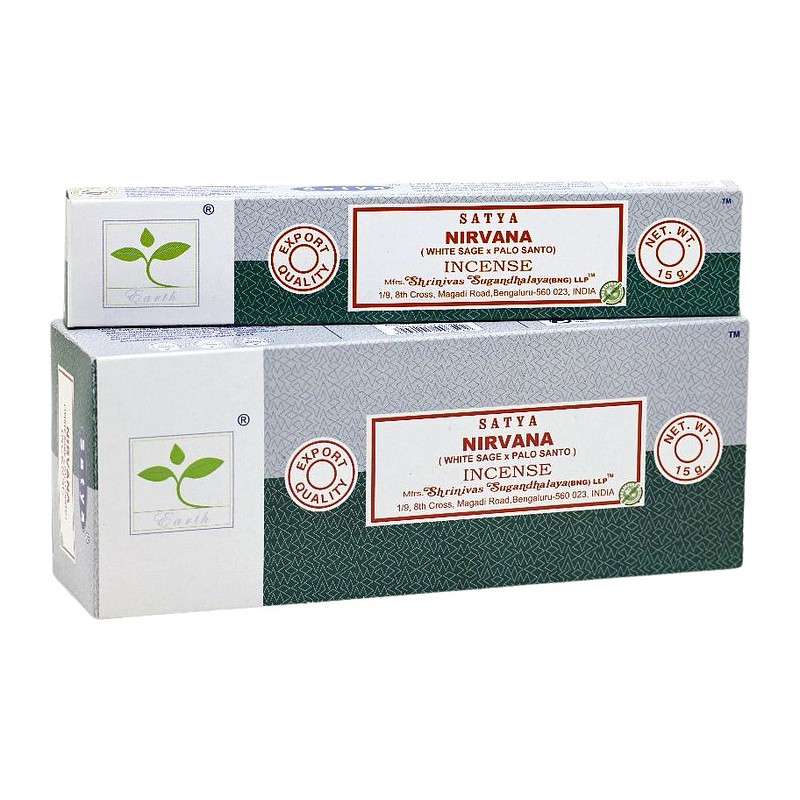 Earth Satya Nirvana Fehér Zsálya és Palo Santo indiai prémium füstölő