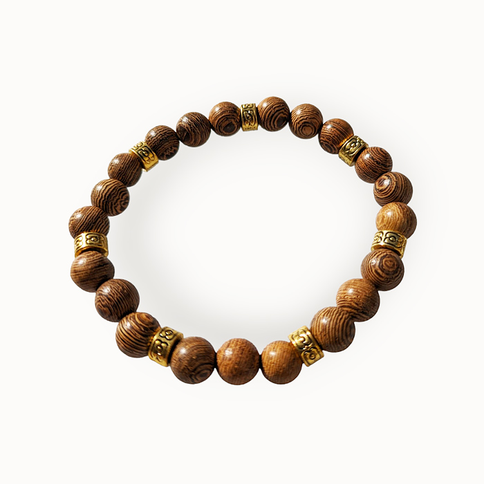 Elegáns fa karkötő természetes fa mintázattal