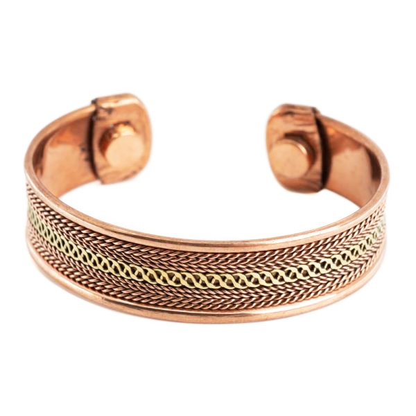 Fonott mintás elegáns réz karkötő