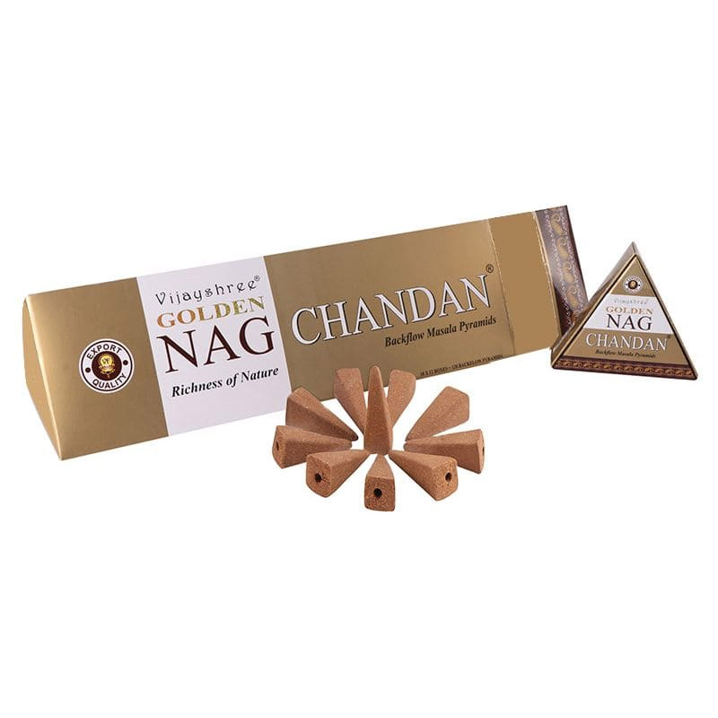 Golden Nag Chandan backflow lefelé folyó füstölő