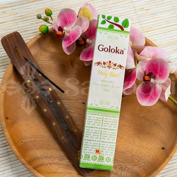 Goloka Holy Basil Szent Bazsalikom indiai prémium füstölő
