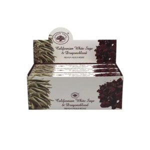 Green Tree Californian White Sage & Dragonsblood kaliforniai fehér zsálya és sárkányvér természetes indiai prémium füstölő