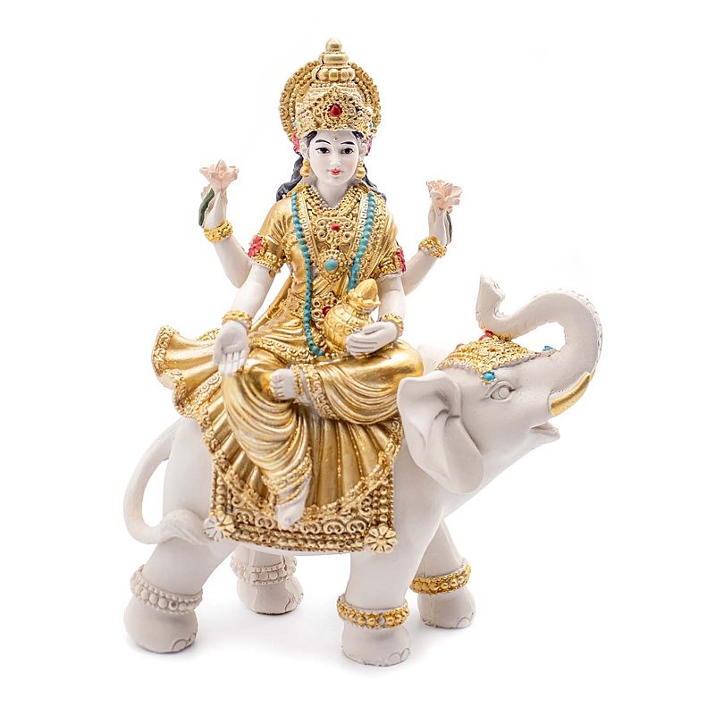 Lakshmi istennő szobor gyönyörű 23,5 cm magas