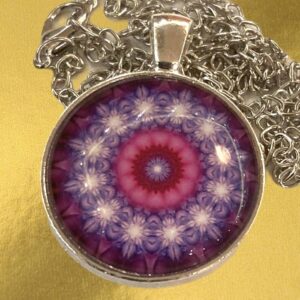 Mandala üveg függős nyaklánc