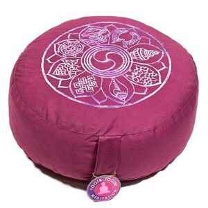 Nepáli hímzett 8 szerencsejeles Meditációs Párna / Jóga Párna