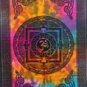 OM Mandala mintás pamut faliszőnyeg vagy terítő