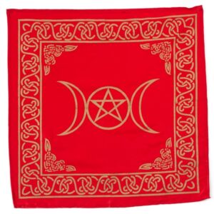 Pentagram szimbólumos pamut terítő 50x50 cm