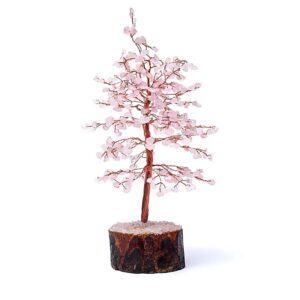 Rózsakvarc Szerencsefa/Életfa Féldrágakő ásványfa 23 cm magas