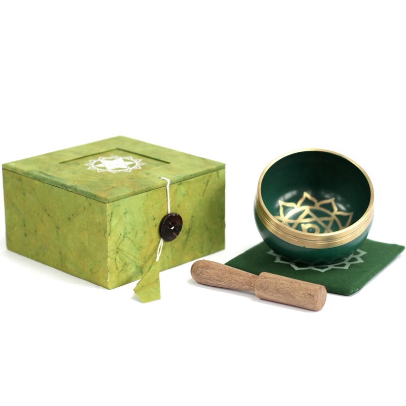 Szívcsakra hangtál díszdobozban ütővel és alátéttel