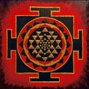 Srí Yantra festmény 50x50 cm