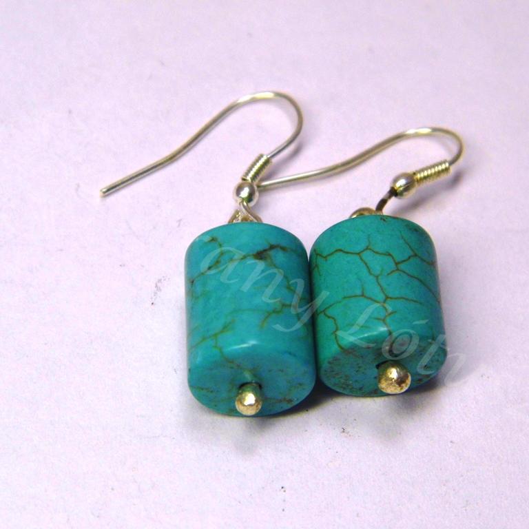 Fülbevaló türkiz köves